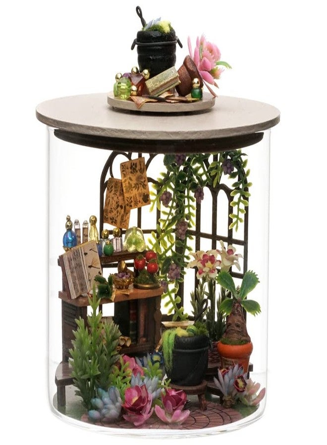 Foyucool Miniature House Kit, Dollhouse Kit with Furnitures, DIY Mini House Building Kit for for Adult, Christmas Home Decorations Gifts for Family and Friends, Flower Shop - Image 1